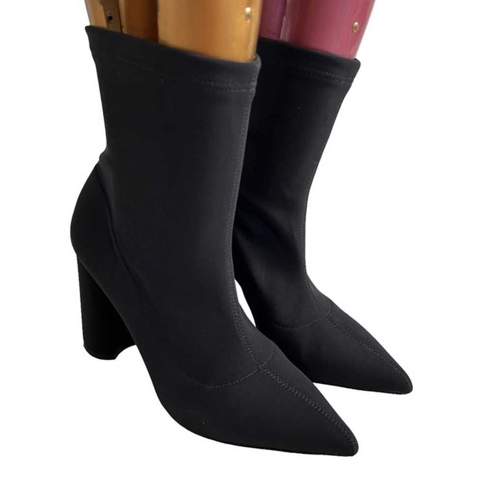 Linea Azzurra sock boots 37 pointed toe block hee… - image 3