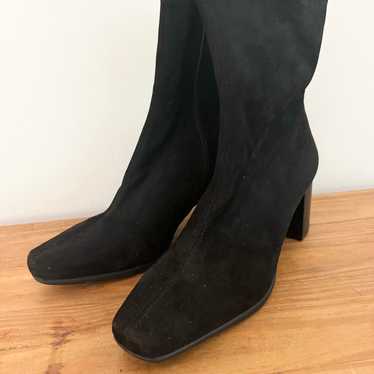 Aerosoles Size 11 Chic Black Suede Ankle Boots wit