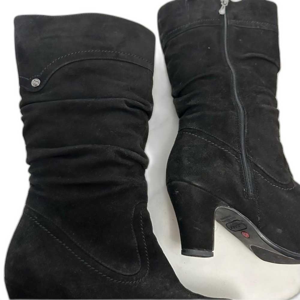 Blondo Black Suede Valeska Slouchy Mid Calf Heele… - image 4