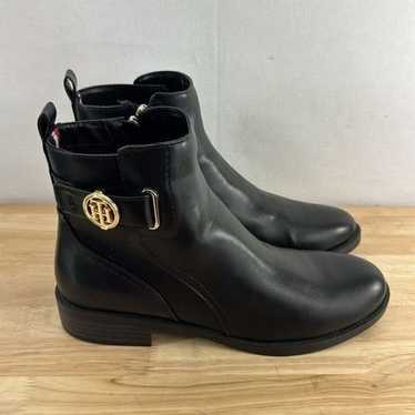 Tommy Hilfiger Rezin Ornamented Zip-Up Booties- Bl