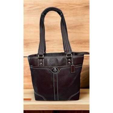 Coach F13959 Hampton Pebbled Leather Tote Bag