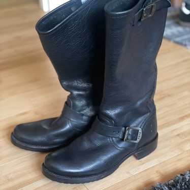 Frye Black Leather Veronica Boots