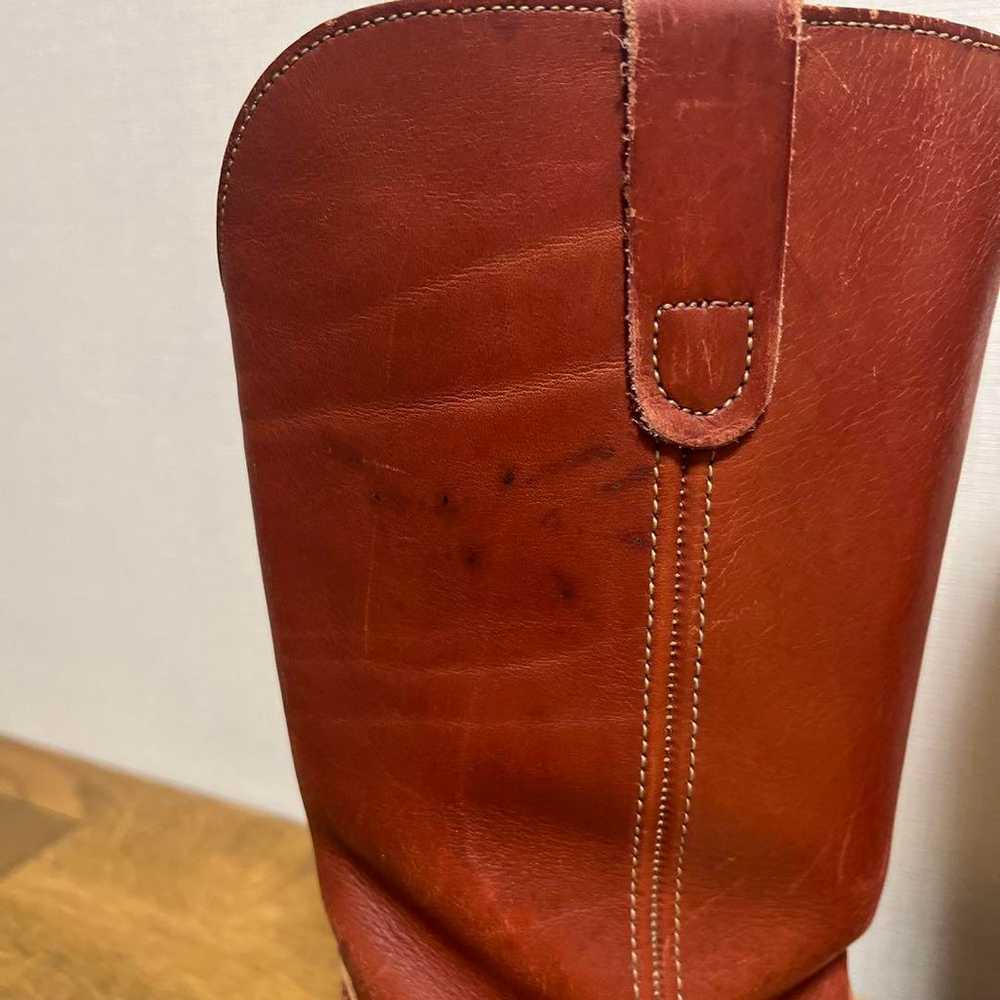 Red western boots, heel approximately 5 cm. - image 3