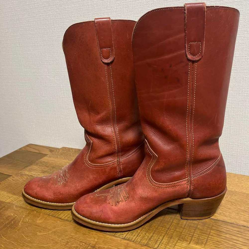 Red western boots, heel approximately 5 cm. - image 5