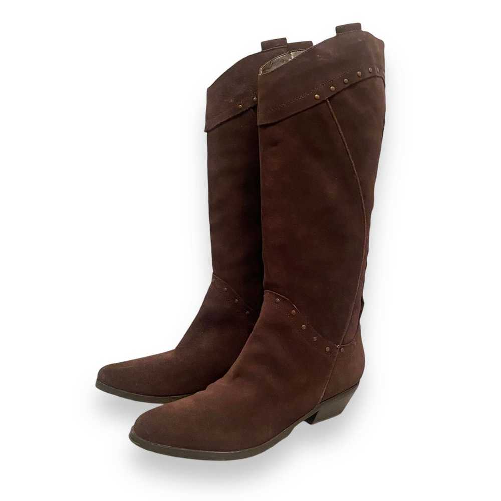 Justin Tall Western Brown Suede Boots Wmn’s 8.5 M… - image 3