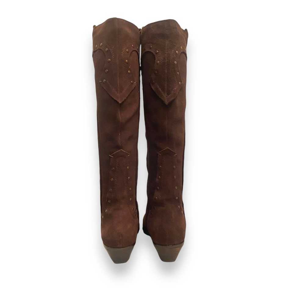 Justin Tall Western Brown Suede Boots Wmn’s 8.5 M… - image 4