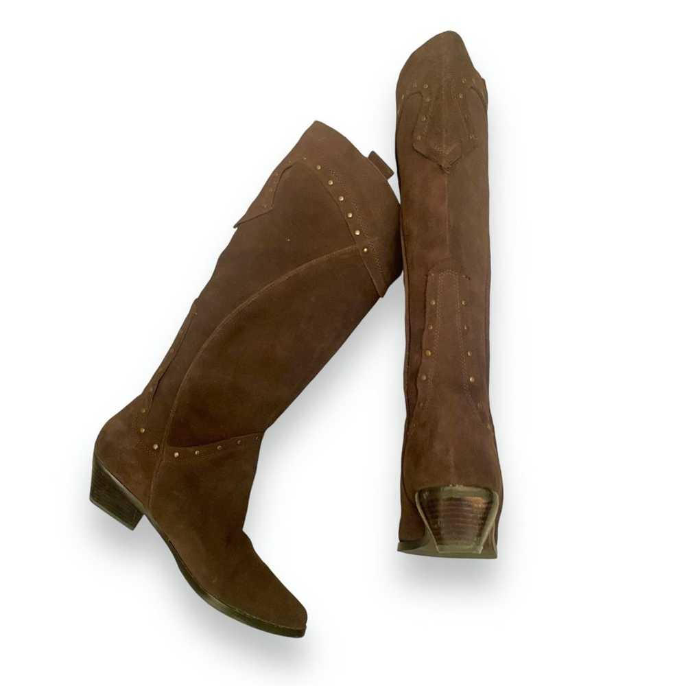 Justin Tall Western Brown Suede Boots Wmn’s 8.5 M… - image 6