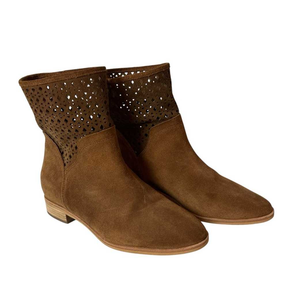 Michael Michael Kors Brown Perforated Suede Pull … - image 3