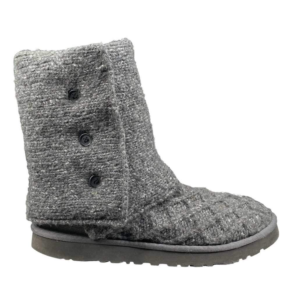 UGG Women’s Cardy Lattice Grey Knit Pull On Winte… - image 1