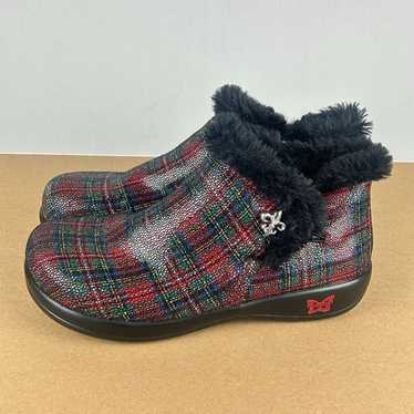 Alegria Meri Tartan Plaid Booties Womens 9 Wide E… - image 1