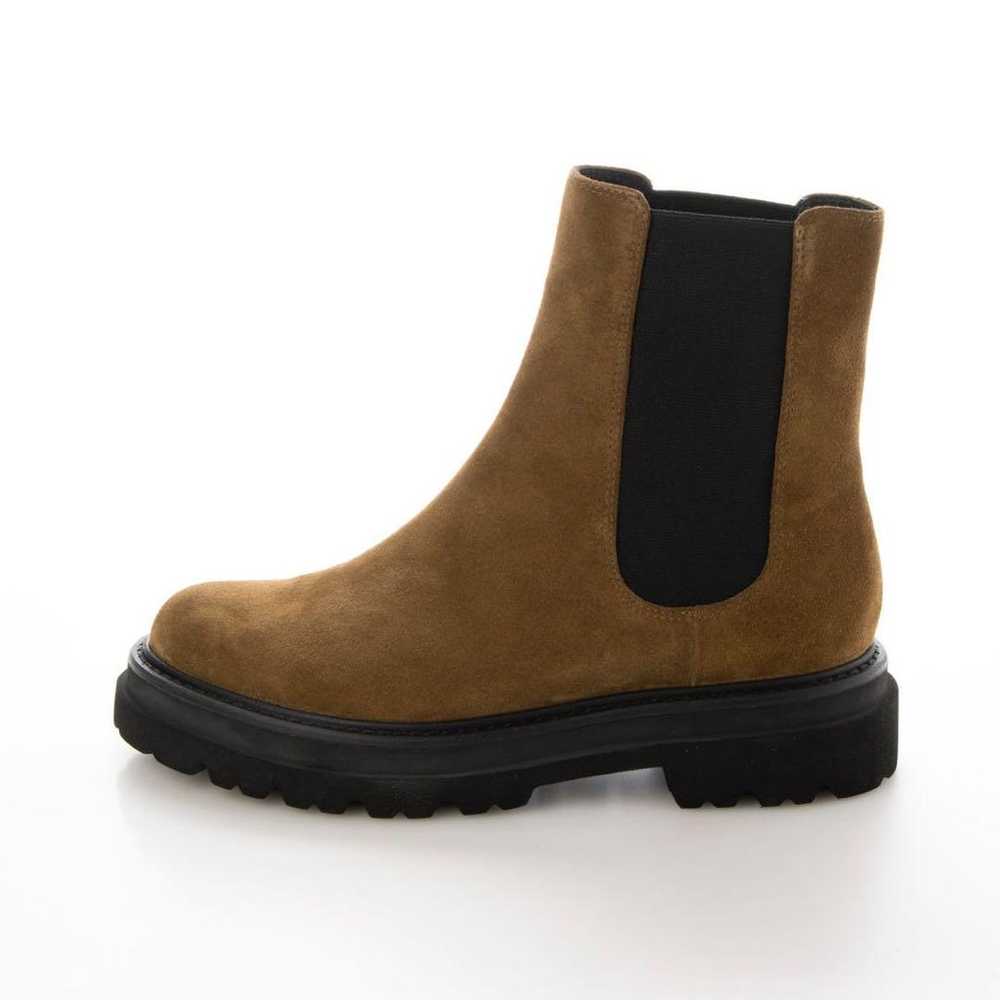 Apomu Track Sole Chelsea Boots Brown Suede - image 4