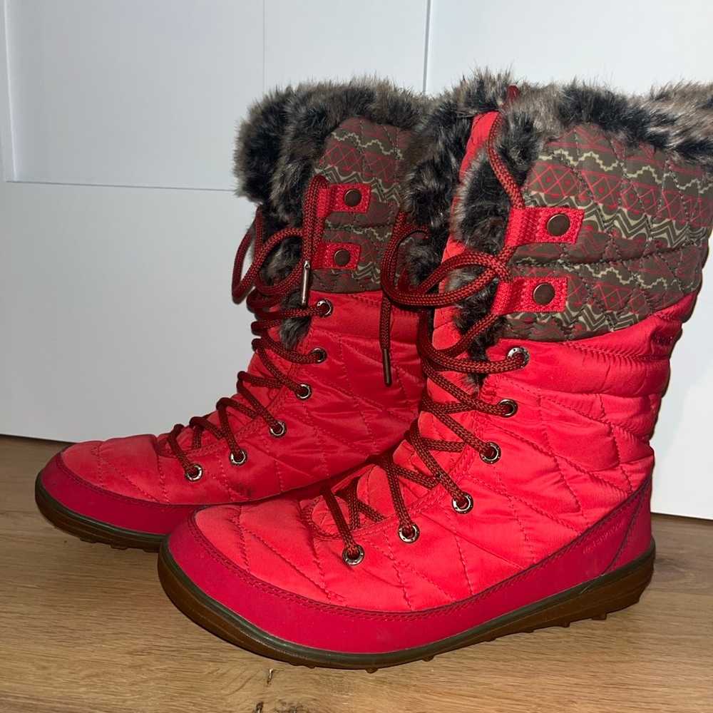 Columbia Red Minx Mid Lined Waterproof Lace Up Wi… - image 1