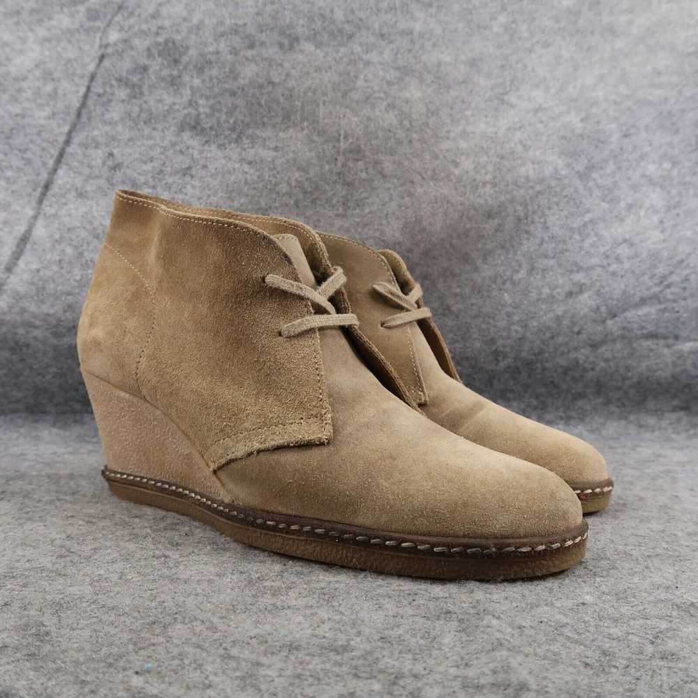 J Crew Shoes Womens 10 Bootie Wedge Chukka Leathe… - image 1