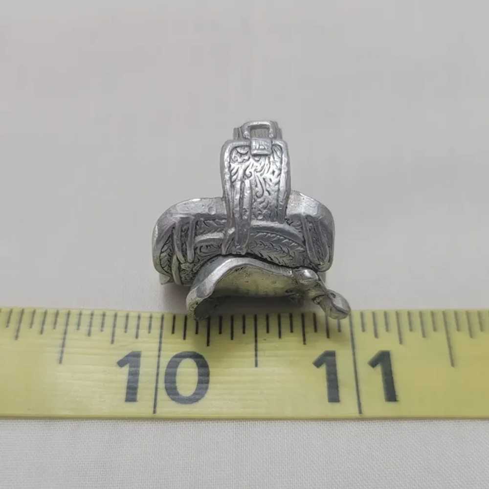 Silvertone Child's saddle ring - image 3