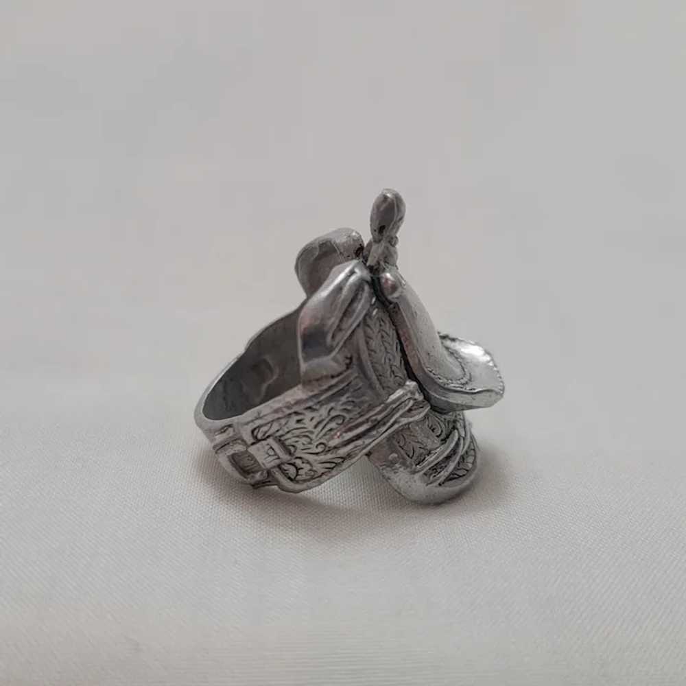 Silvertone Child's saddle ring - image 7