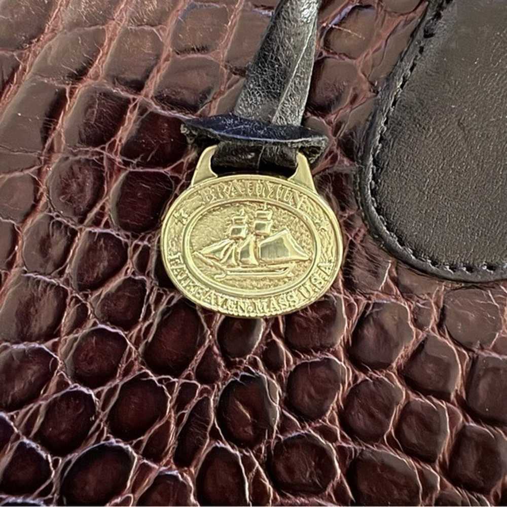 Vintage Brahmin Crocodile leather embossed should… - image 4