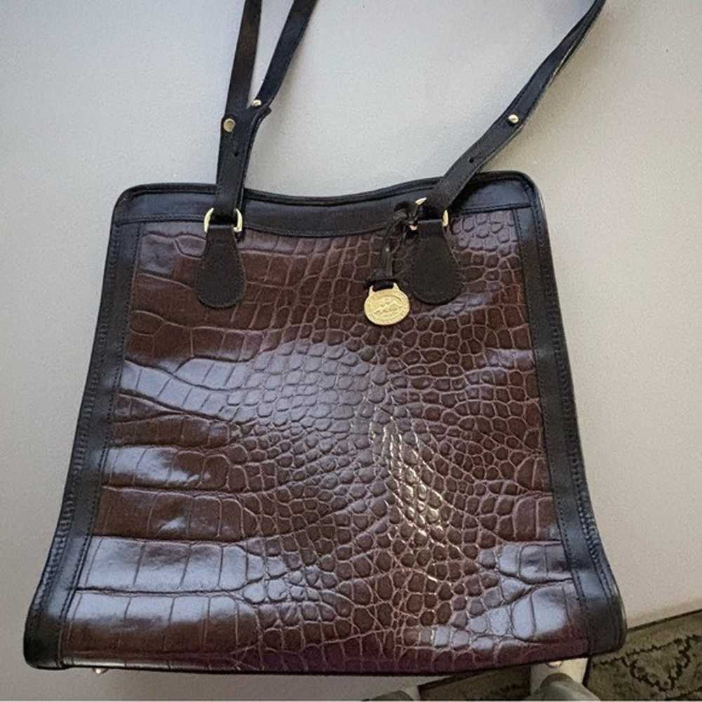 Vintage Brahmin Crocodile leather embossed should… - image 5