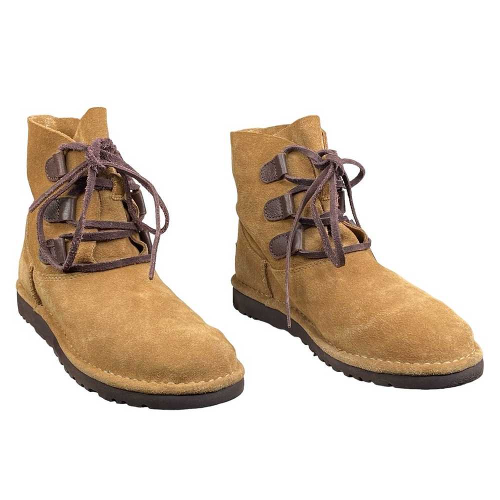 UGG Women’s Elvi Brown Suede Lace Up Ankle Boots … - image 5