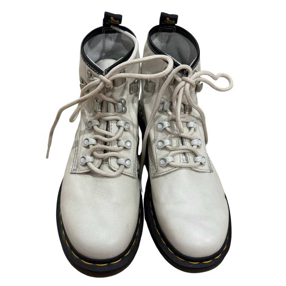 Dr. Martens Boots Women 9 White Lace Up Chunky Ha… - image 2