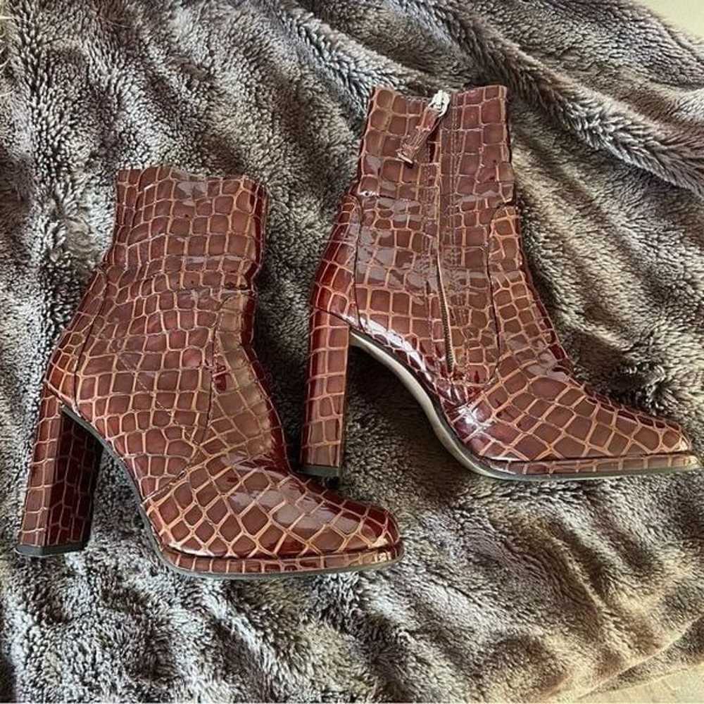 TOPSHOP Snakeskin Women’s Ankle Boots Color Brown… - image 6