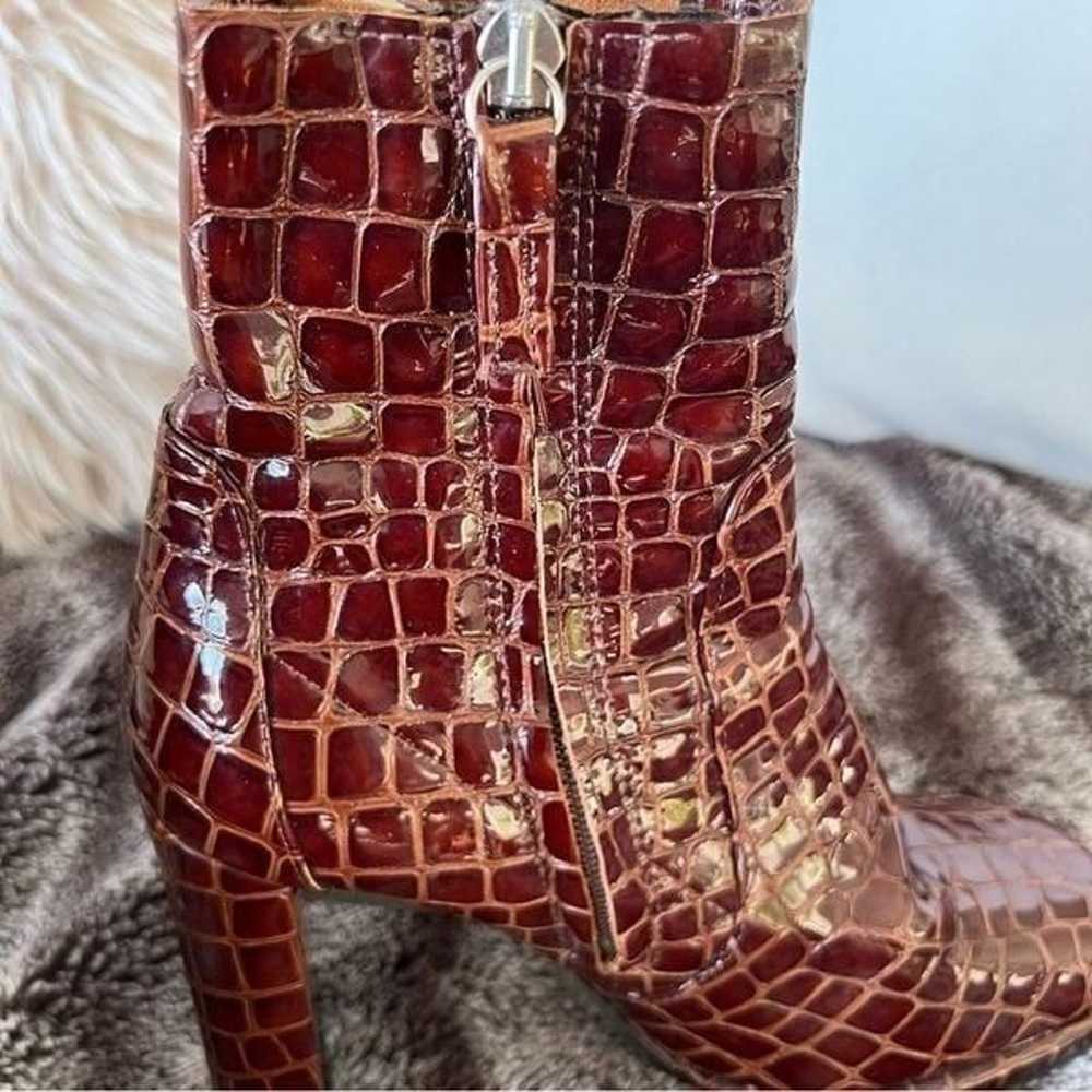 TOPSHOP Snakeskin Women’s Ankle Boots Color Brown… - image 8