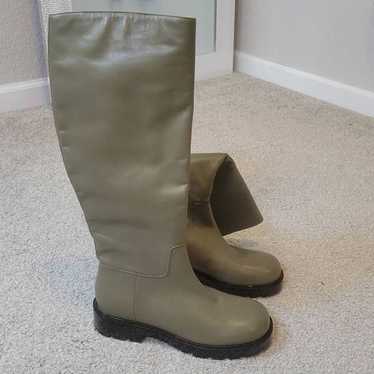 Marc Fisher LTD Phidias Lugsole Boots Olive Leathe