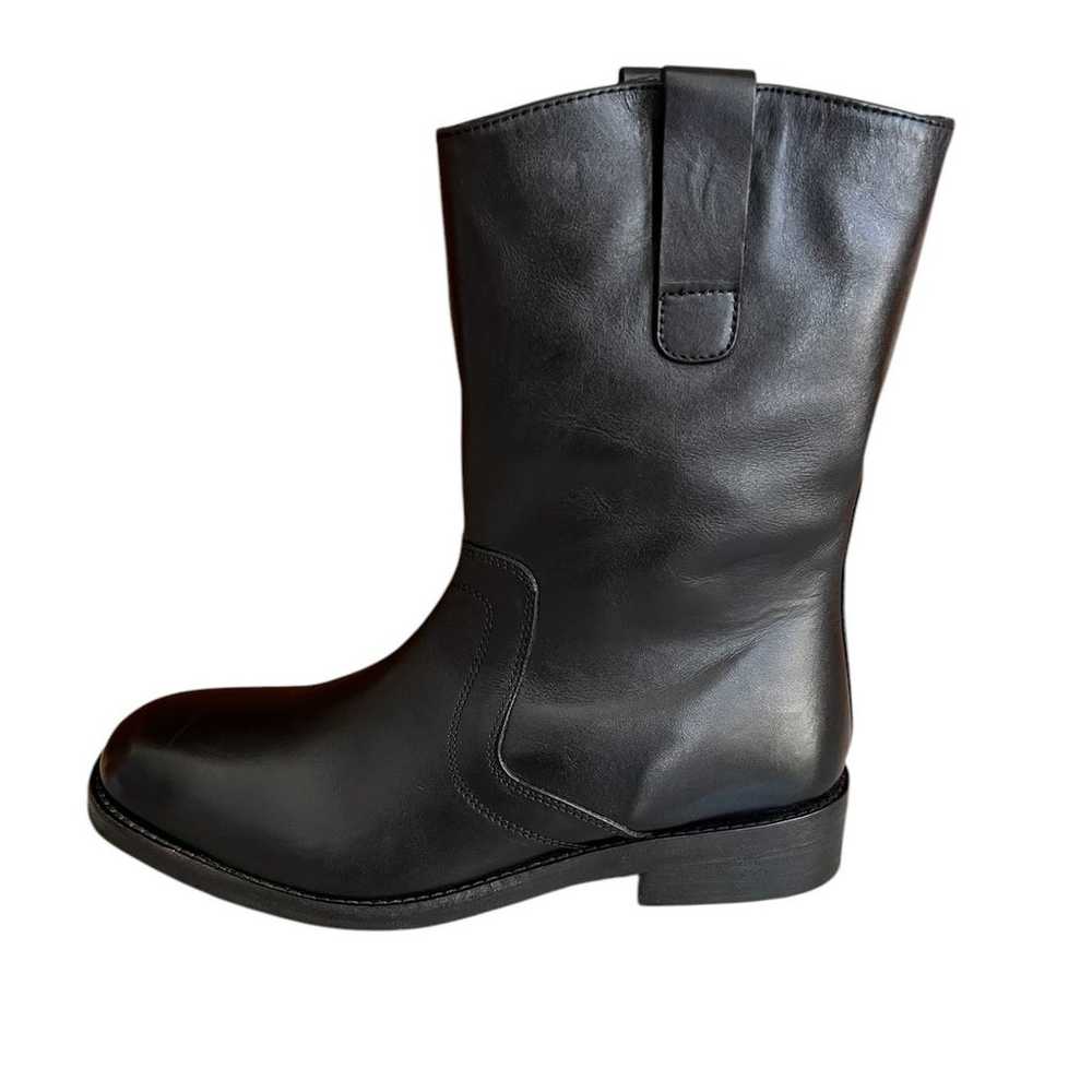 Free People Easton Equestrian Leather Boots Black… - image 2