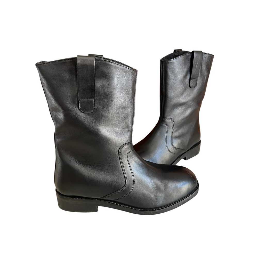 Free People Easton Equestrian Leather Boots Black… - image 3