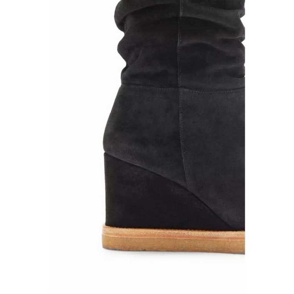 BA&SH Cassandra 100% Suede Leather Black Wedge Pu… - image 3