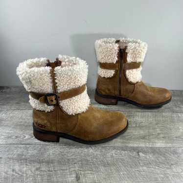 UGG 1008220 Blayre II Sherpa Sheepskin Brown Leath