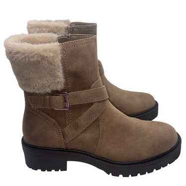 New Dolce Vita Tan Suede & Soft Faux Fur Booties ~