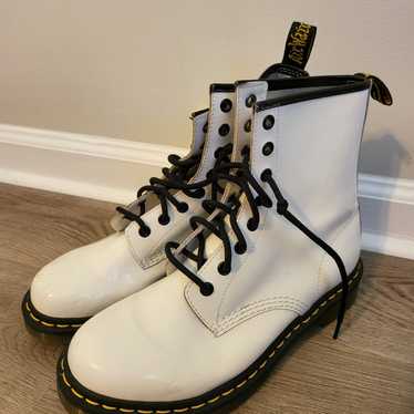 Dr. Martens Jadon Boots patent white