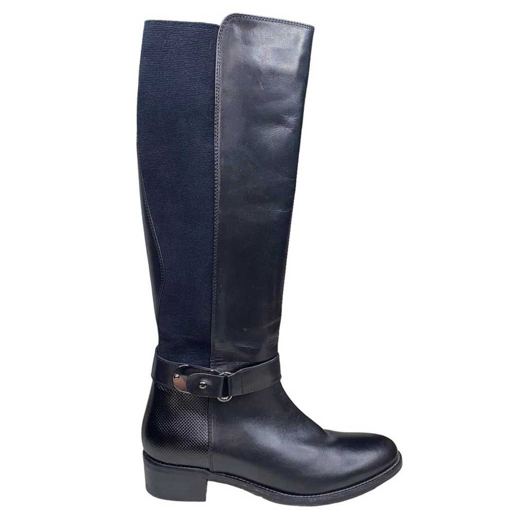 Aquatalia Women's Black Leather 2 Tone Riding Boo… - image 1