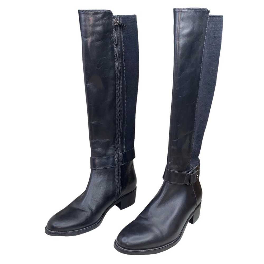 Aquatalia Women's Black Leather 2 Tone Riding Boo… - image 5