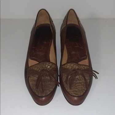 Vintage Size 35 / 5 Angelina 1980s Loafer Pumps B… - image 1