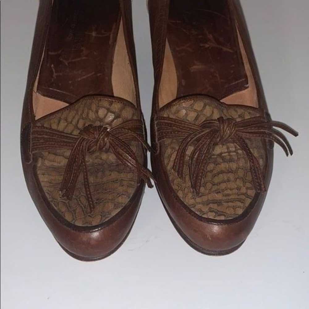 Vintage Size 35 / 5 Angelina 1980s Loafer Pumps B… - image 3