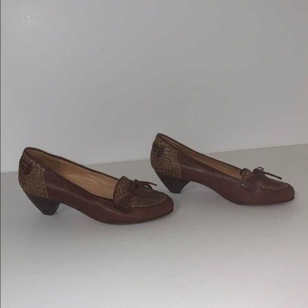 Vintage Size 35 / 5 Angelina 1980s Loafer Pumps B… - image 5