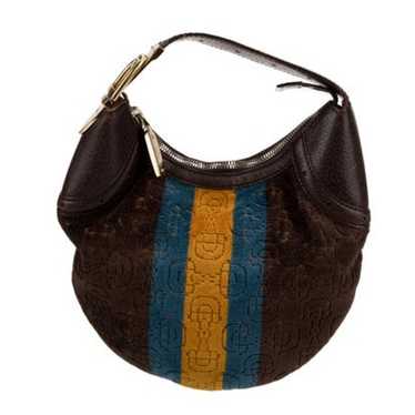 Gucci Vintage Mini Hobo Bag Horsebit Velvet