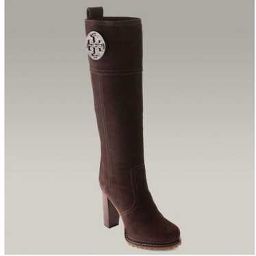 Tory Burch Claudia Suede Boots Size 8 - image 1