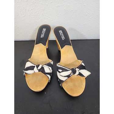 MICHAEL KORS - Zebra Wooden Summer Heels - US 8M