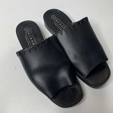 Vintage Merona Black Leather Sandals Made In Italy - image 1