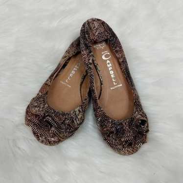 Jeffrey Campbell Flats Brown Python Leat - image 1