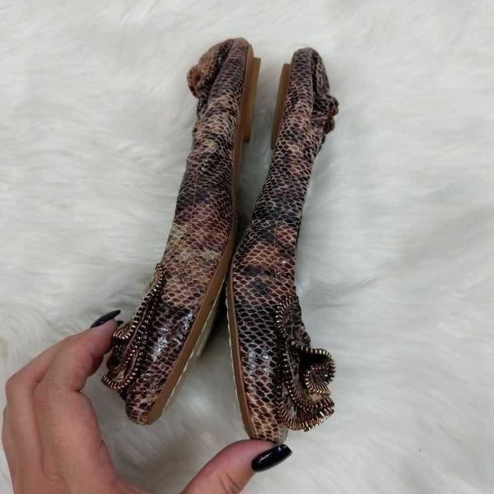 Jeffrey Campbell Flats Brown Python Leat - image 5