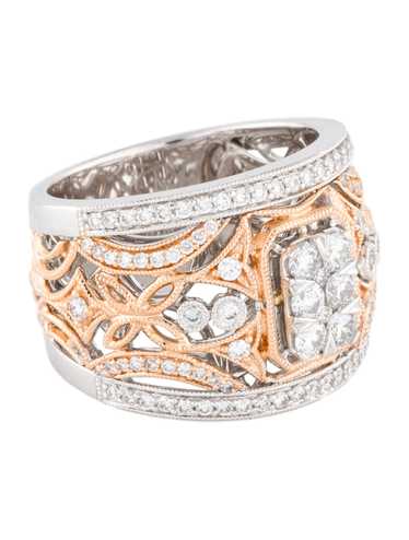 Ring Rhodium-Plated 18K White Gold & 18K Rose Gold - image 1