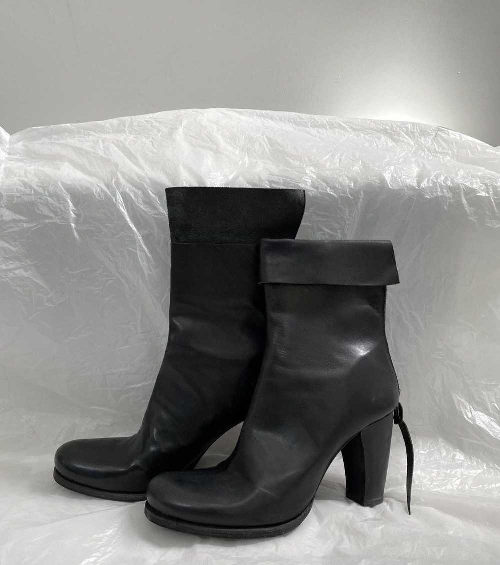 Ma+ M.a+ Maurizio Amadei Horse Leather Heel Boots - image 1