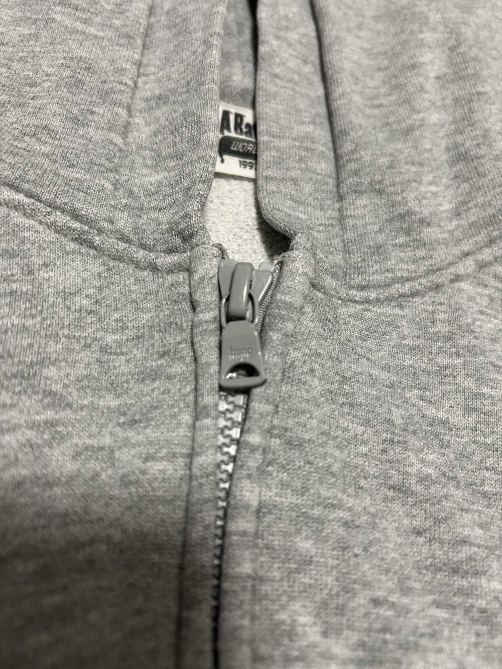 Bape Bape Gray Spell out ape face zip hoodie - image 9