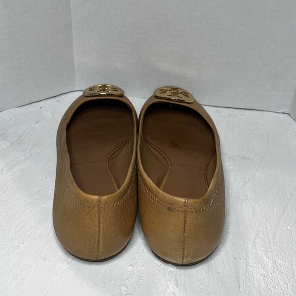 TORY BURCH Brown Tan Camel Leather Ballet Flats R… - image 5