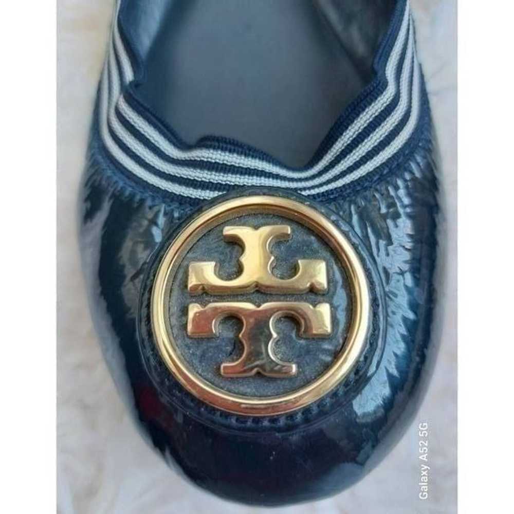 Tory Burch Caroline Ballet Flats Navy Blue size 6… - image 9