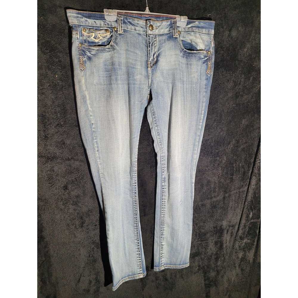 (+) People Jeans Antique Rivet Jeans Mens 38x32 B… - image 5