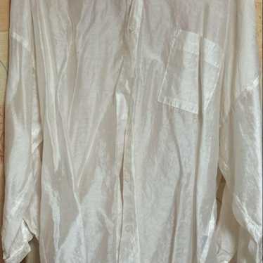 WEGO White Long Sleeve Sheer Shirt - image 1